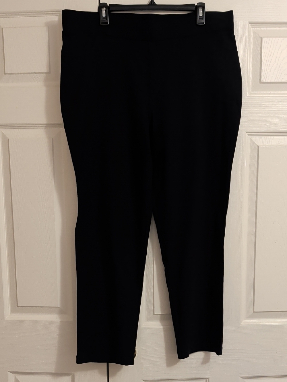 LOGO by Lori Goldstein Anywear Stretch Black Ponte Pull-On Pants NWOT